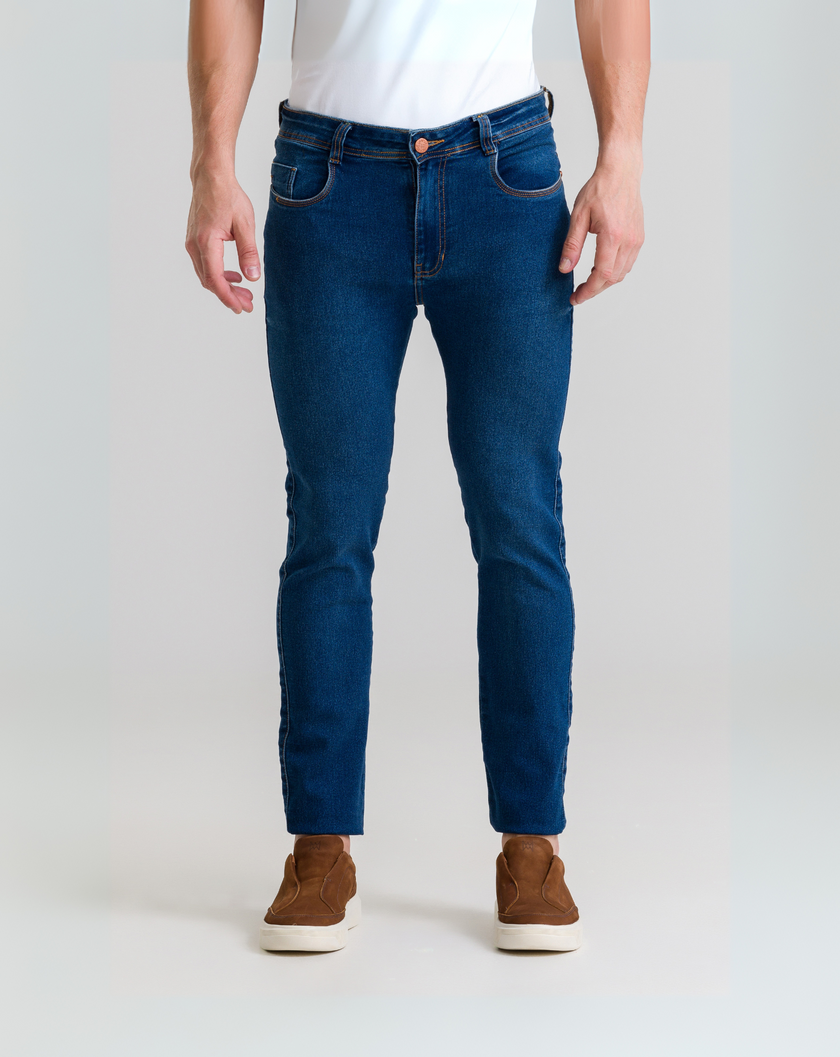 Calça Jeans Skinny - Marinho