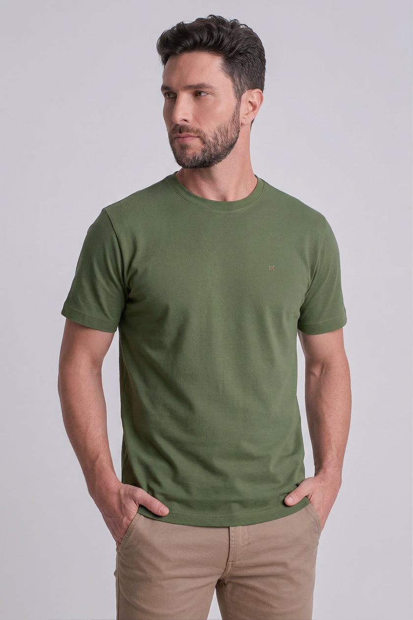 CAMISETA BÁSICA PREMIUM EM ALGODÃO PIMA