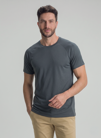 Camiseta Casual Raglan Masculina