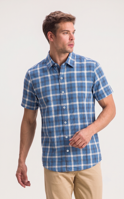 Camisa Tinker Xadrez Manga Curta