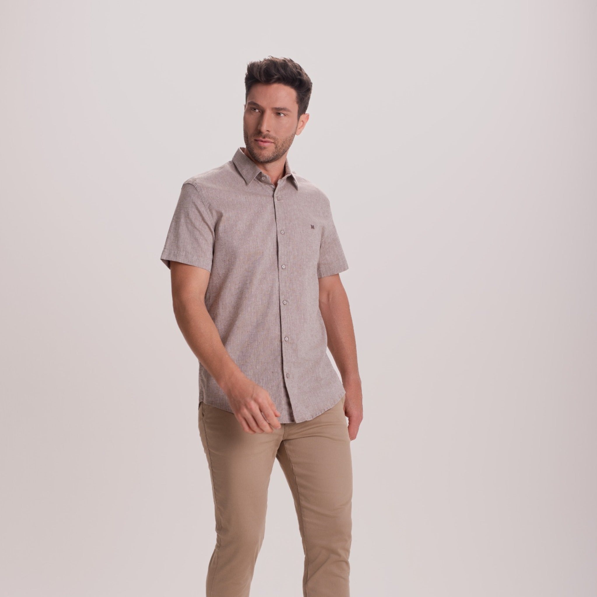 Camisa Masculina Manga Curta Luhi
