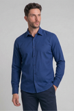 CAMISA BÁSICA ACETINADA COM MANGAS LONGAS