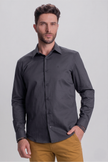 CAMISA BÁSICA ACETINADA COM MANGAS LONGAS