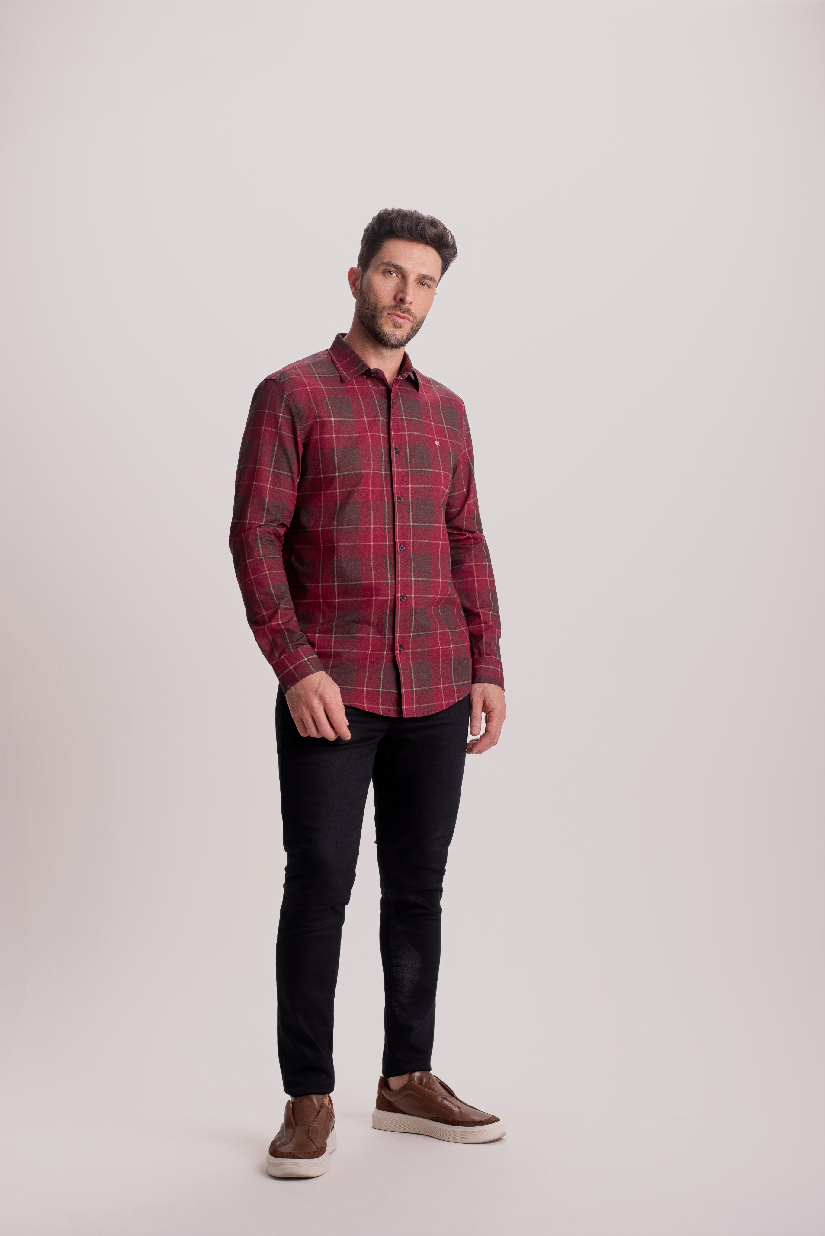 CAMISA TINKER XADREZ MANGA LONGA