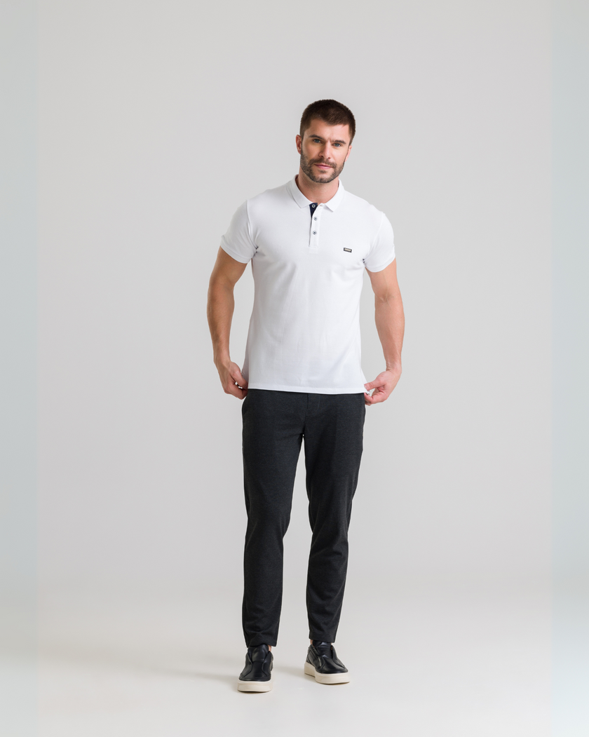 Camiseta Polo Piquet Shape Logo