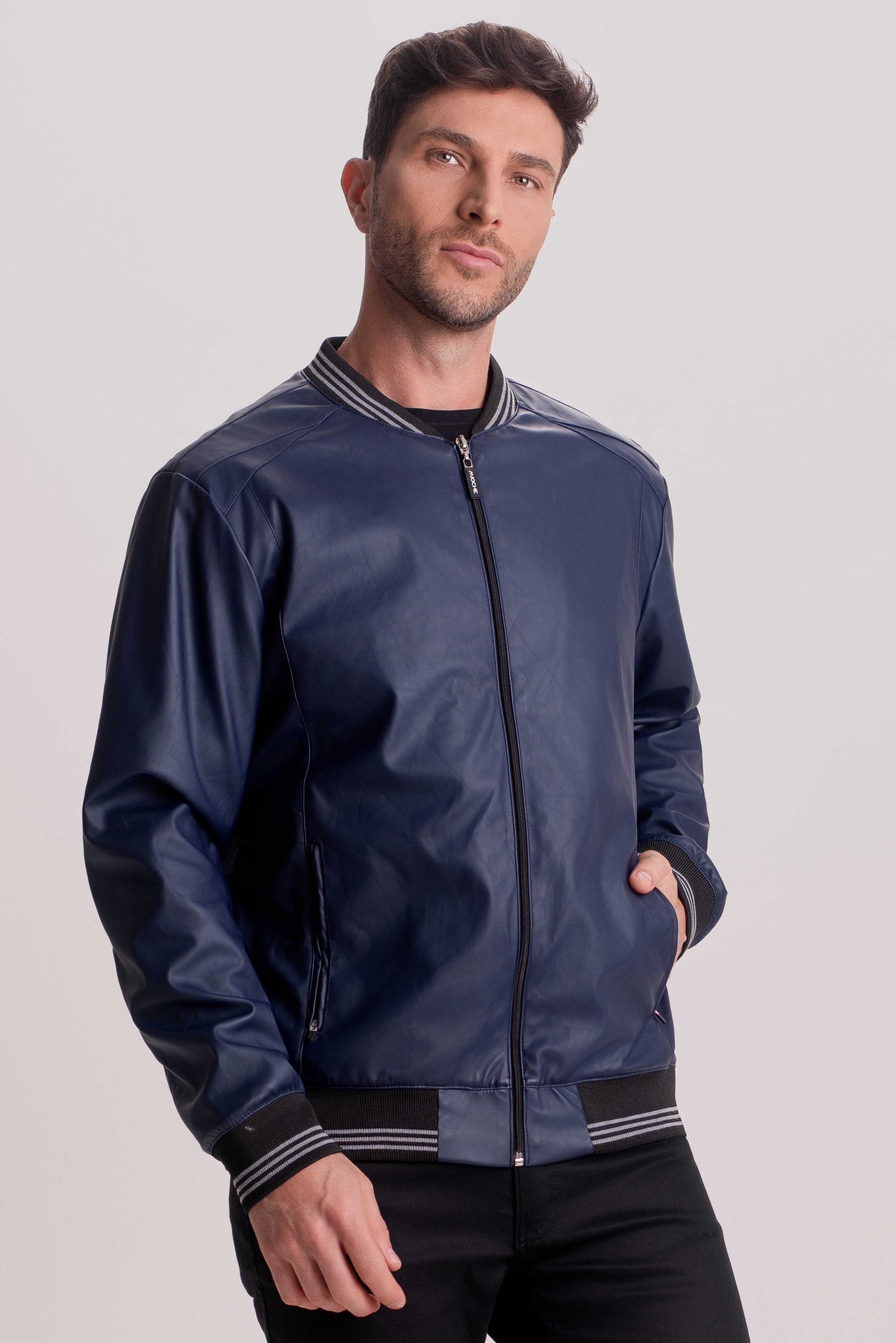 Jaqueta Masculina em Couro Street Mioche