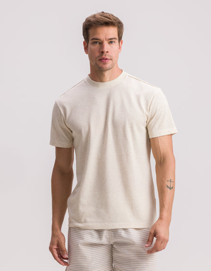 T-SHIRT PIQUET MIX LINEN