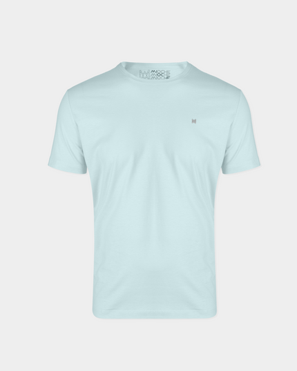 T-SHIRT BASICA/C APLICAÇÃO LOGO