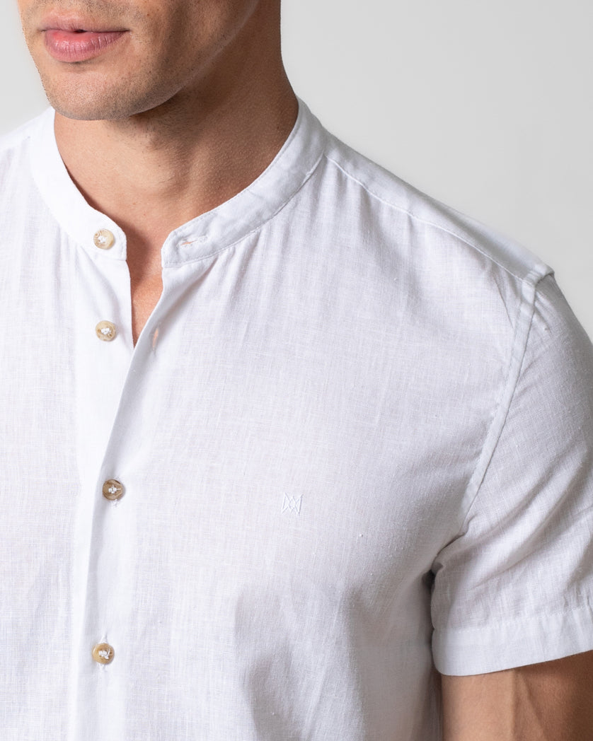 Camisa de Linho Manga Curta Soft