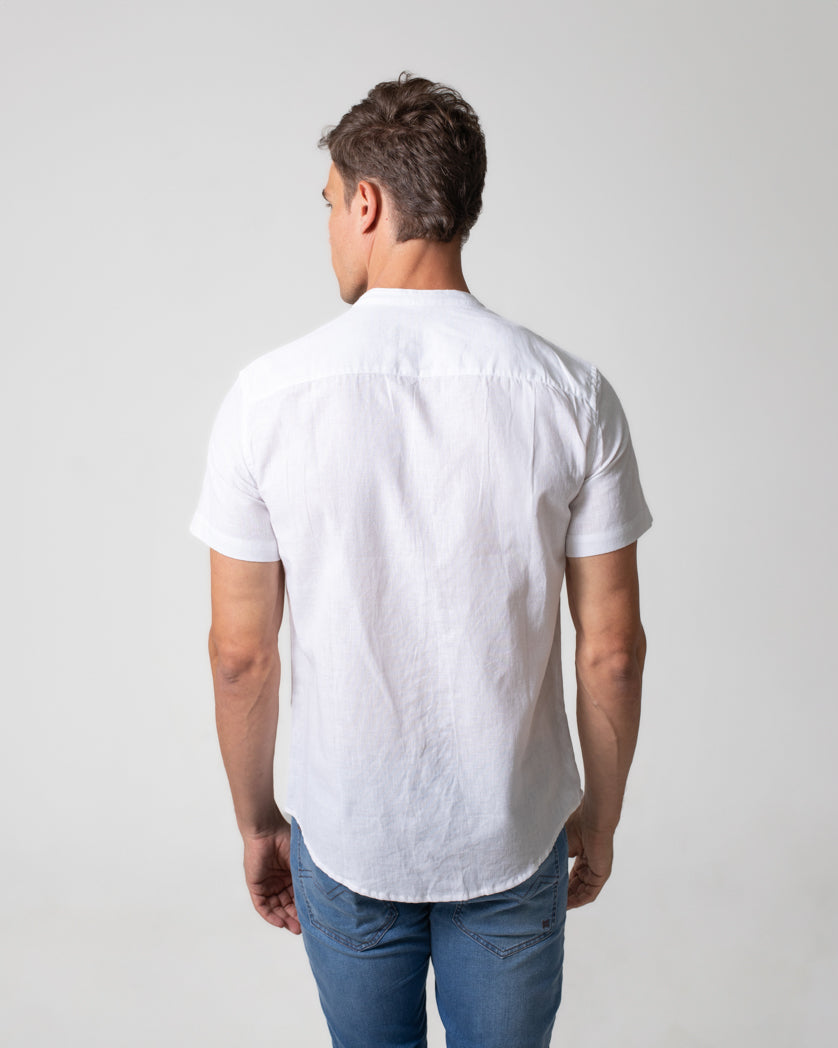 Camisa de Linho Manga Curta Soft