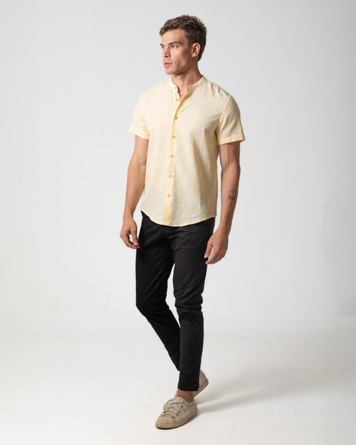 Camisa de Linho Manga Curta Soft