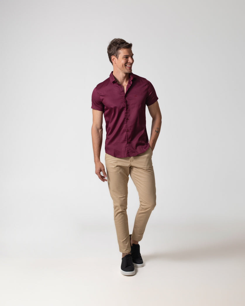 CAMISA BÁSICA/ACETINADO