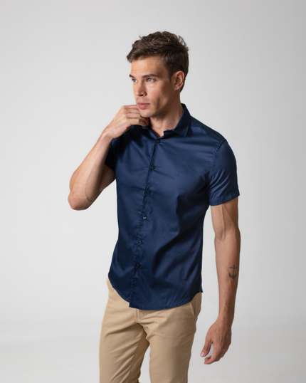 Camisa Manga Curta Acetinada