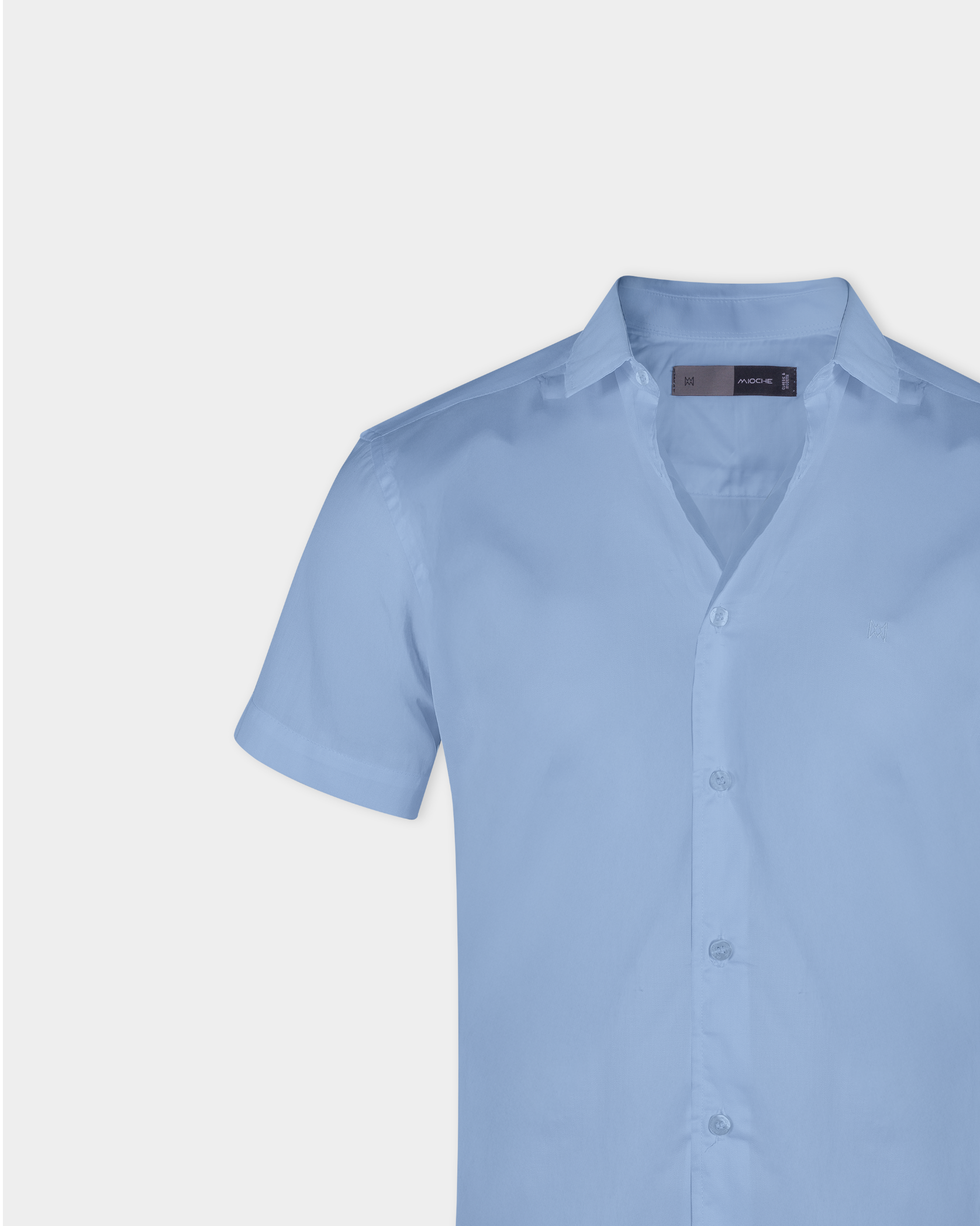 Camisa Acetinada Manga Curta