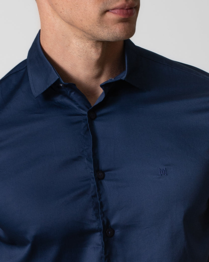 Camisa Manga Curta BÁSICA ACETINADA
