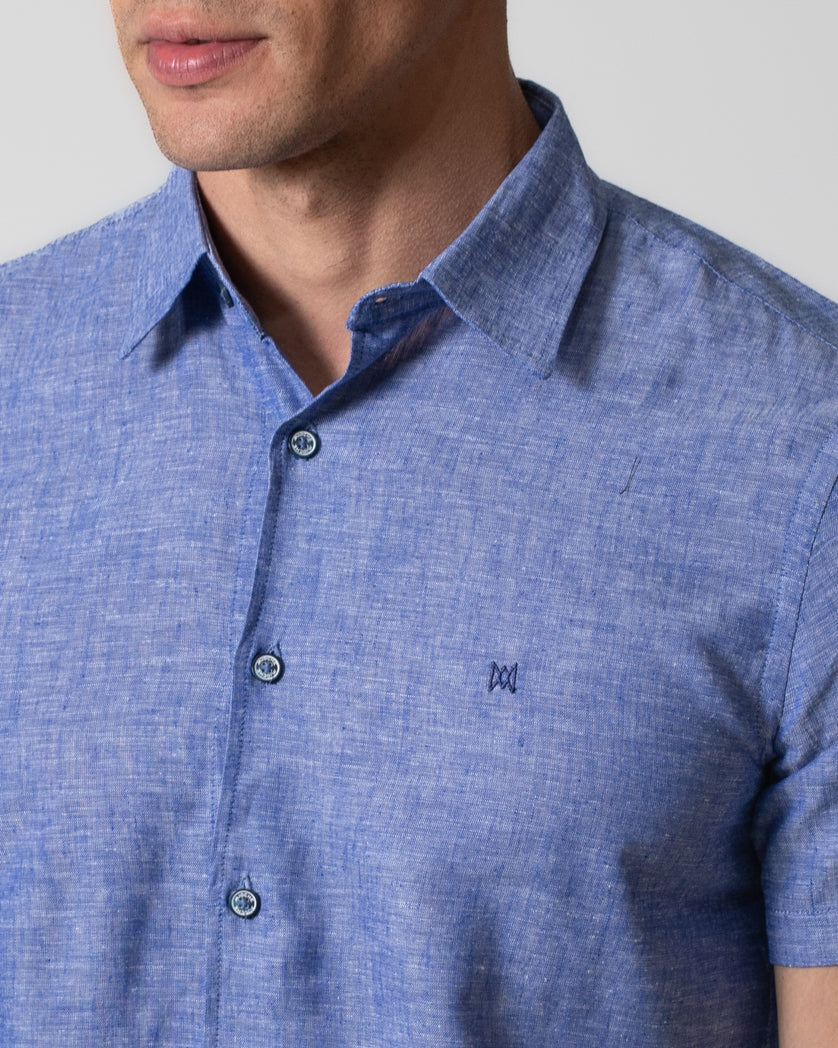 Camisa de Linho Manga Curta Culture