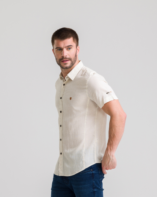 CAMISA LINHO MANGA CURTA GARCEZ