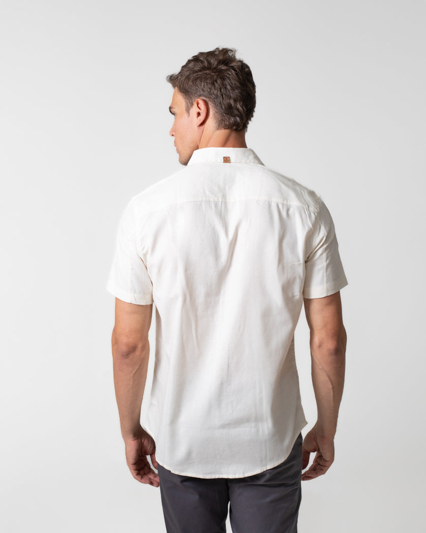 CAMISA MANGA CURTA PANAMÁ EM LINHO