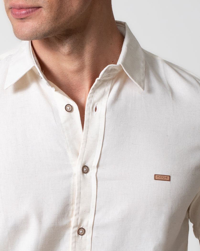CAMISA MANGA CURTA PANAMÁ EM LINHO