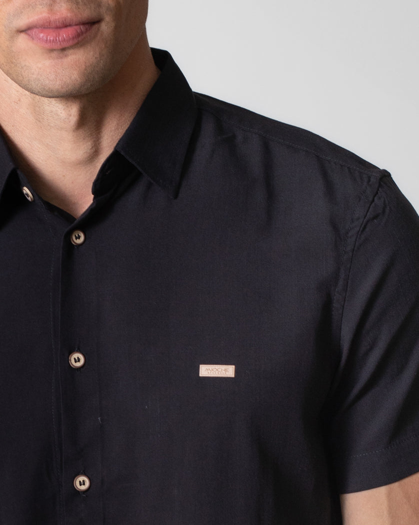 CAMISA MANGA CURTA VISCOSE LINEN LOOK KATE