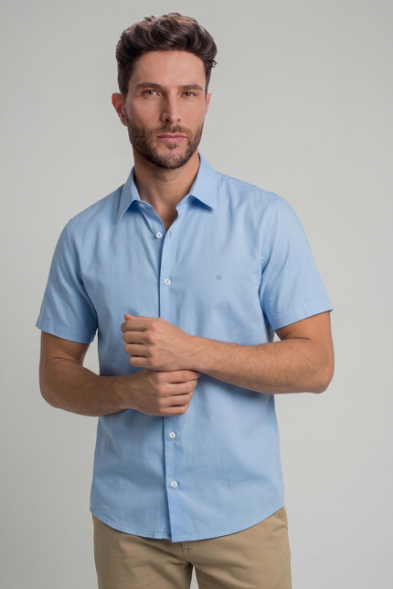 CAMISA BÁSICA MANGA CURTA EM ELAST PUCCI PLUS