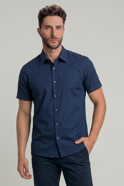 CAMISA BÁSICA MANGA CURTA EM ELAST PUCCI PLUS