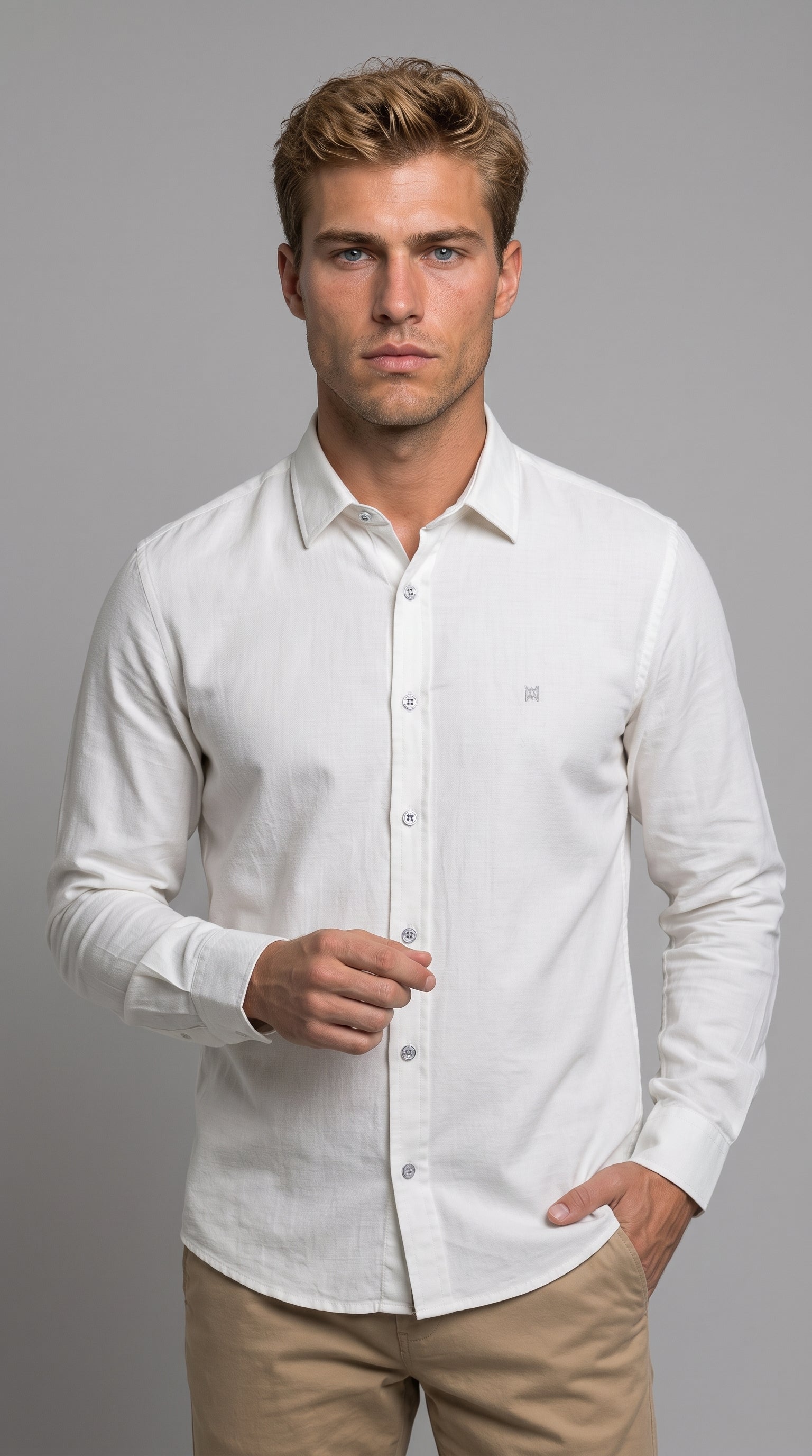 Camisa Urban Dobby Manga Longa