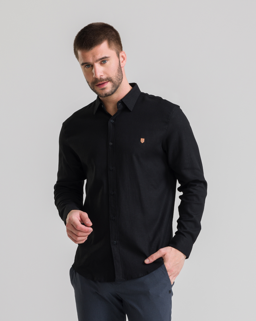 Camisa Linho Manga Longa