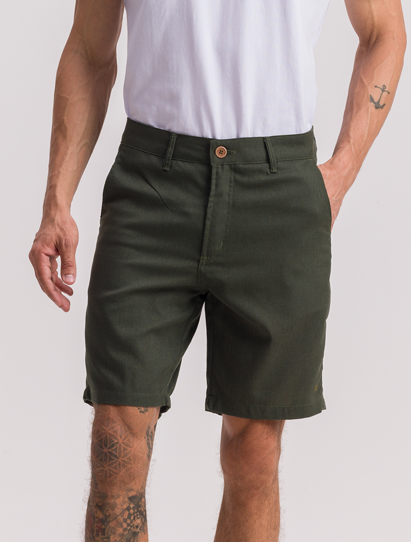 BERMUDA CHINO CLÁSSICA EM LINHO