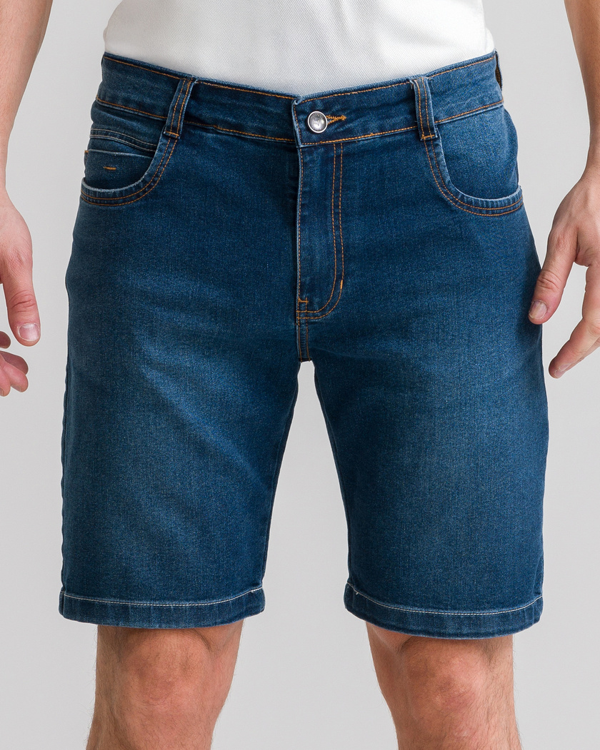 Bermuda Jeans Tradicional Black Blue