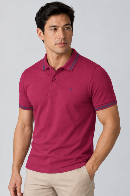 Camisa Polo Básica em Piquet Masculina