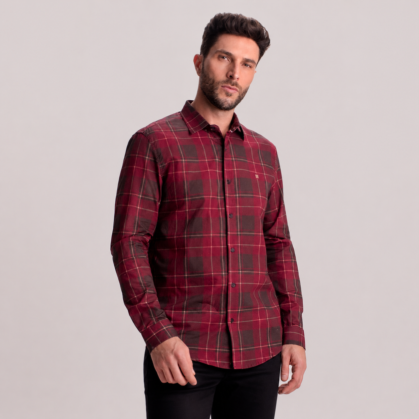 Camisa Xadrez Masculina Manga Longa