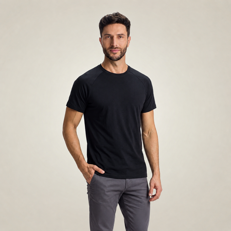 Camiseta Casual Raglan Masculina