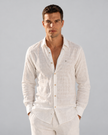 Camisa Masculina Manga Longa Kyara Off-White