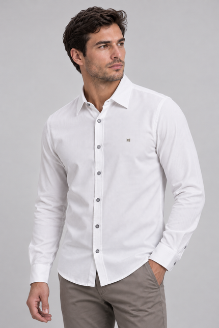 Camisa Masculina Texturizada Manga Longa