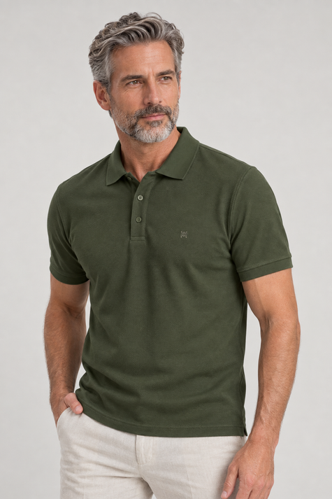 Camisa Polo Masculina Gold D+ Mioche verde-musgo
