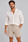 Short Masculino Nevoa Bege Claro Mioche