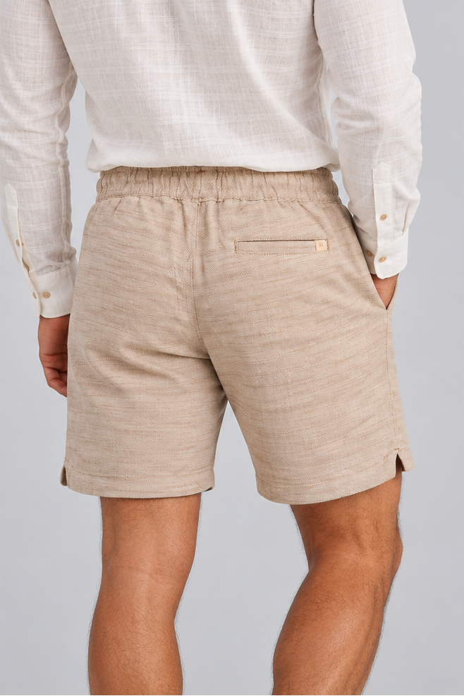 Short Masculino Nevoa Bege Claro Mioche