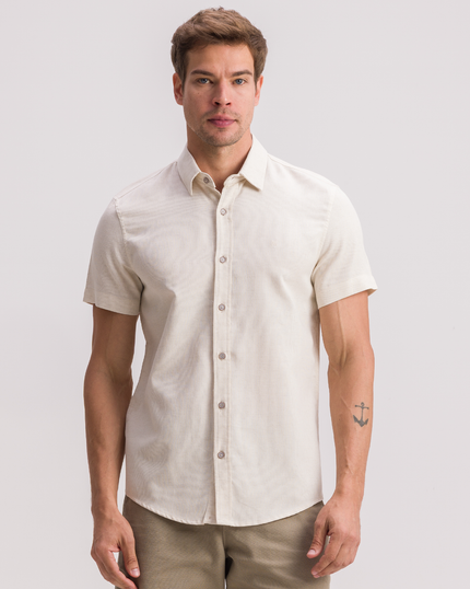 CAMISA MANGA CURTO MILAO LINHO