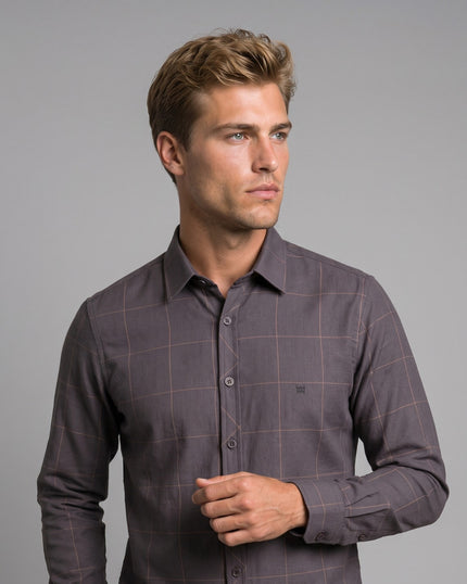 Camisa Xadrez Tinker Manga Longa