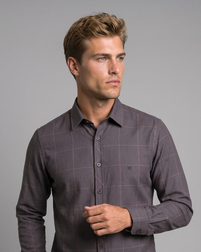 Camisa Xadrez Tinker Manga Longa